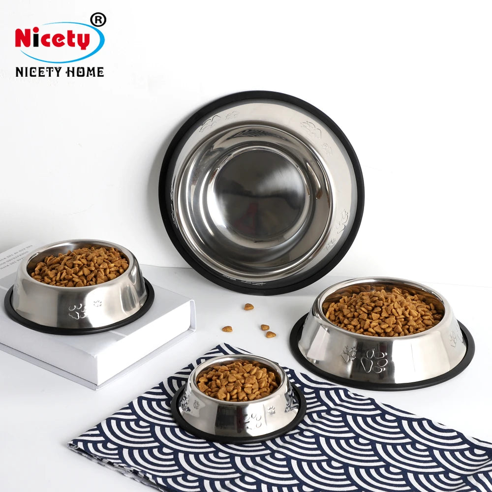 Stainless Steel Outdoor Pet Dog Bowl Dog Water Bowl with Eobossed logo