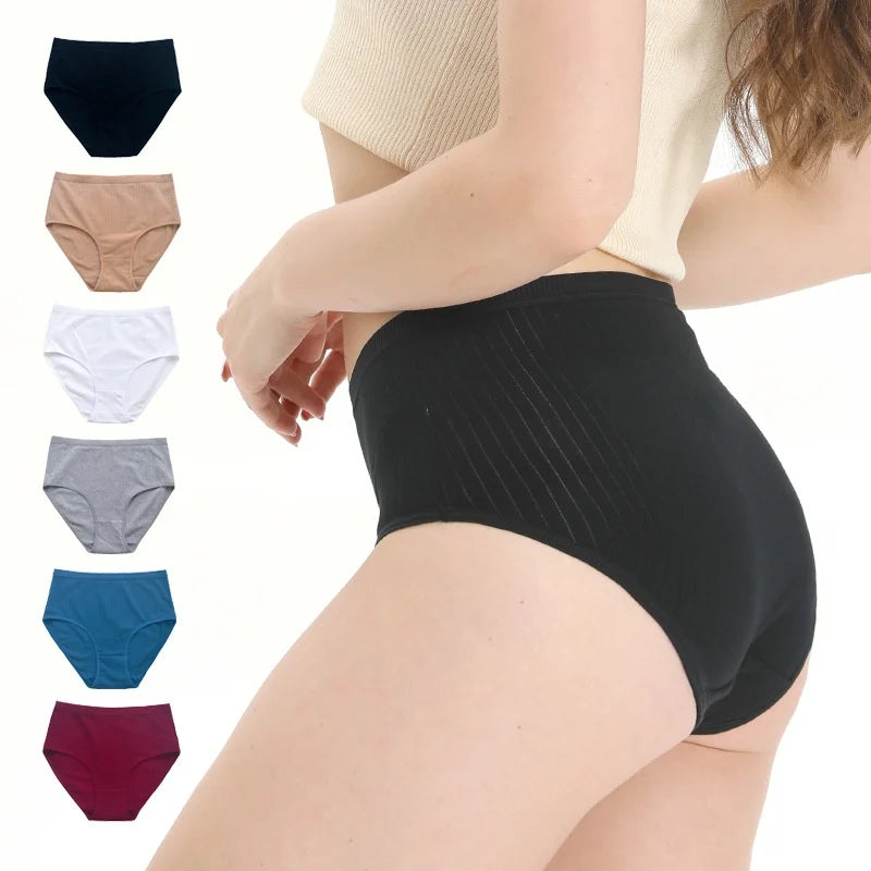 ODM High Waist  Pure Cotton Women's Briefs Underwear Needle Breathable Plus Size Abdominal Ladies Girls Thongs
