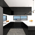 Simple Design L-shaped Kitchen Cabinets with Nakajima China Strength Factory Straight Hair