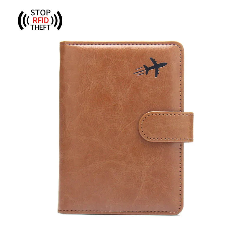 YUELI Premium Fashion RFID Blocking Passport Cover & Travel Wallet with PU Leather Custom Logo Option