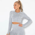 YK Cheap Gym Clothing Fitness Leggings Shirts Sport Suit Women Long Sleeve Custom Yoga Set Camisetas De Ejercicio Para Mujer