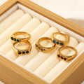 Nabest Stainless Steel Star Rhinestone Ring Waterproof Jewelry Women PVD 18k Gold Plated Colorful Crystal Rings