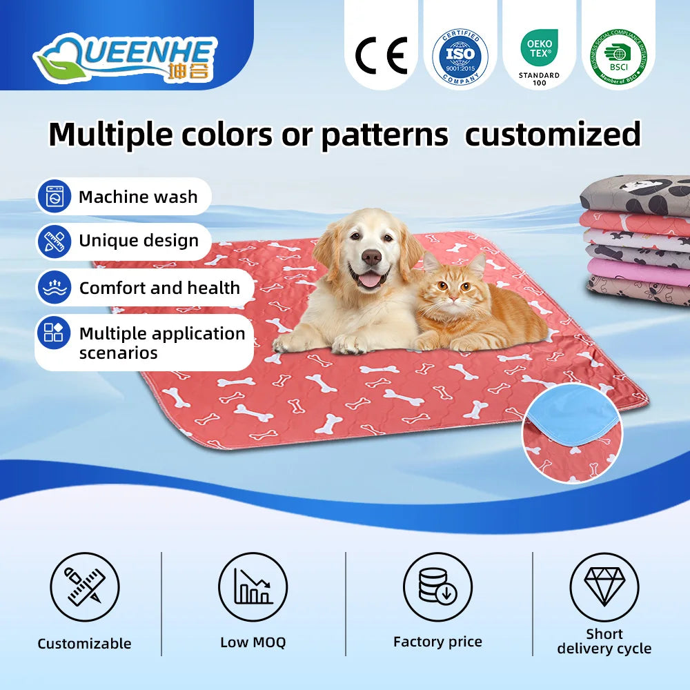 Reusable Washable Cloth Dog Training Pads Super Absorbent Eco-Friendly Latex-Free for Puppies MegaBDM