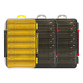 Portable Double-Sided Wooden Shrimp Lure Storage Box Multi-Compartment Bionic Bait Storage for Sea Fishing Streams Rivers