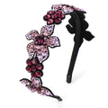 HX-017 Korean Flower Headband Rhinestone Wide-brimmed Hairband Diamond Adult Crystal Headdress Accessory