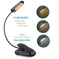 Book Light Modern Beside Clip on Book Lamp Rechargeable Led Dimmable Reading Light for Study