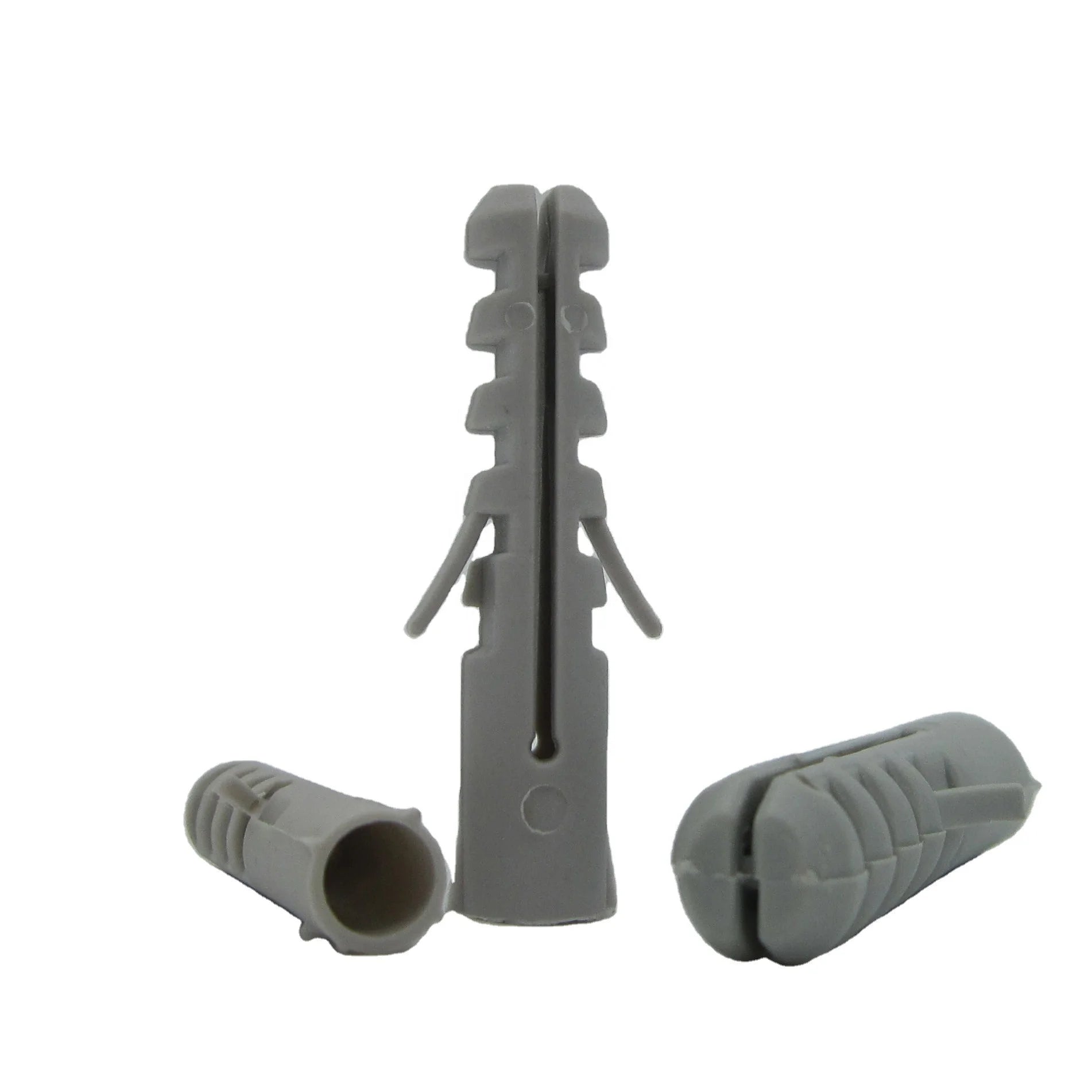 Elehk Fastener Nylon Wall Anchor Plug Grey White Plastic Expand Nails Wall Anchor Grey Wall Plug Anchor Nylon Plug