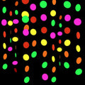 14ft UV Black Light Reactive Neon Dot Garland Fluorescent Party Streamers and Hanging Banners Party Decorations