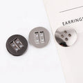 Sustainable & Eco-Friendly Four-Holes Button Model 65017 Long Eye Shirt Dress Button with Zinc Alloy Plated Flatback FengYuanJi