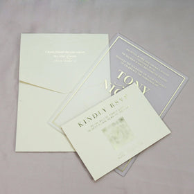 Elegant Gold Foil Printed Luxury Frosted Acrylic Invitations RSVP Cards Envelope for Wedding Quinceanera Events Music Paper