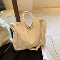 Casual Soft Corduroy Shoulder Bags for Women High Capacity Solid Color Ladies Crossbody Bag Student Commute Girls Handbags Tote