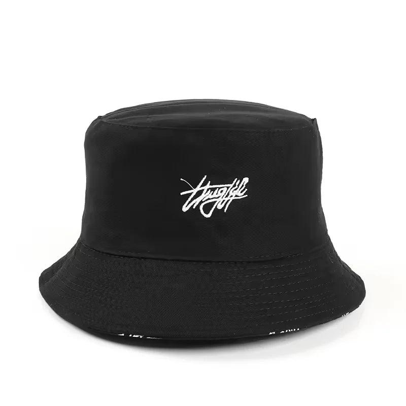 Custom Logo 3D Embroidery Cotton Bucket Hat for Women for Fishing Cycling and Daily Casual Use Hand Drawn Printing