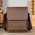 MARRANT Vintage Men's Crazy Horse Genuine Leather Shoulder Bag Leather Satchel Crossbody Bag Leather Messenger Bag for Men