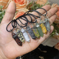 Wholesale Price Mixed Materials Natural Healing Stone Crystal Tower Shape Rose Quartz Pendant for Gift
