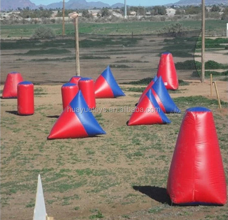 Outdoor and Indoor Red Inflatable air Bunkers Inflatable CS Shooting Obstacle Bunkers for Fun