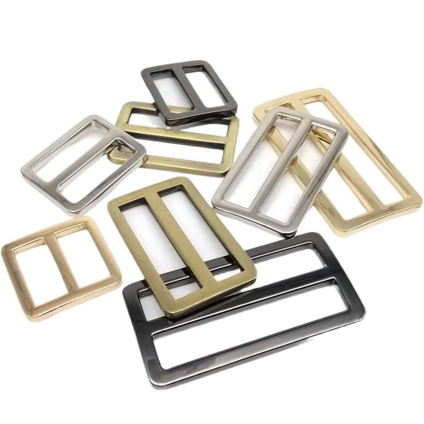 Slide Buckle Clamp Dog Leash Hardware Tri-Glide Buckle Belt Keeper Purse Bag Strap Length Adjuster Clothing Webbing Accessory