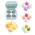 Ready to Ship Private Label Beauty Blenders 4-Piece Egg Box with Waterdrop Shape Colored Makeup Egg One Box