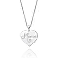 GN35 Simple 925 Sterling Silver Glossy 'I Love You Mom' Heart Pendant Necklace Gold Plated Letter Mama Gift for Mother