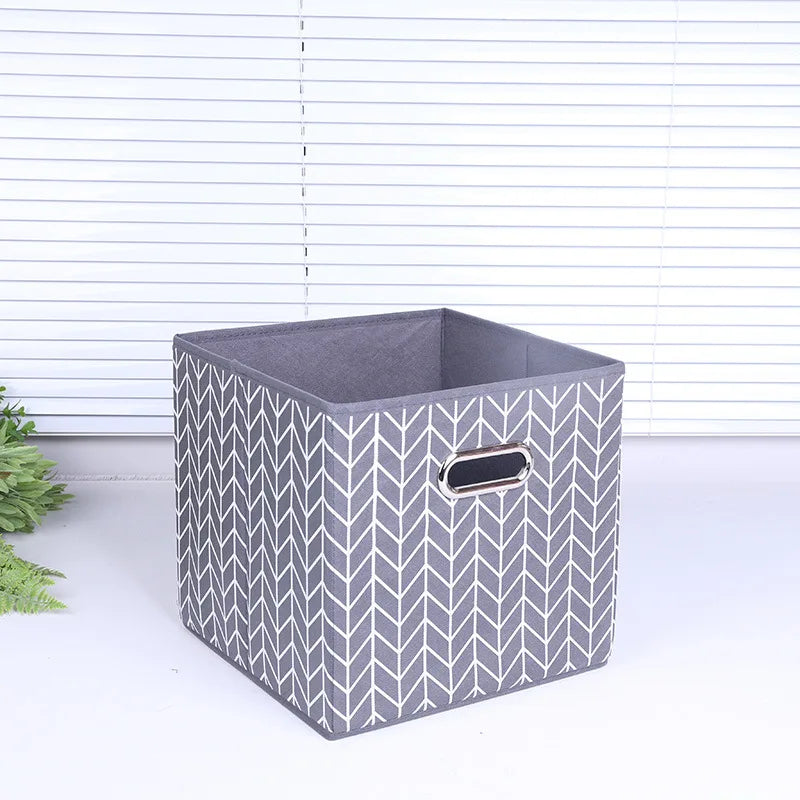 Y8189 Foldable Modern Square Storage Box Kids Toys and Laundry Basket Sustainable Cotton Material Household Usage