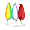 WEIHE 25g 7.3cm Metal Fish Spoon Lure With Hook Fishing Lure Fishing Tackle Metal Baits Trout Fishing