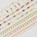 C321  50cm/lot Chainpass REACHnickel Free18k Gold Rhodium Platedcopperzirconsjewelry Making Findingsdiy Bracelet Necklace