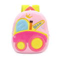 Plush Toddler Stuffed Car Backpack Small Stuffed Cartoon School Bag for Boys Girls Little Kids Toy Backpack
