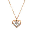 Fashion Fine Jewelry 925 Sterling Silver Zirconia Star Heart Pendant Charm Necklace for Gift