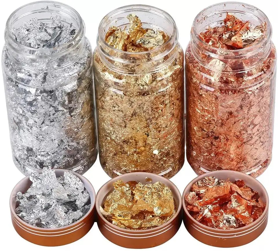 Nail Decoration Gold Silver Flake Foil Resin Copper New for Art DIY Crafts Pendant Metal Manufacture 2 Color 1-3 Days 3 Colors