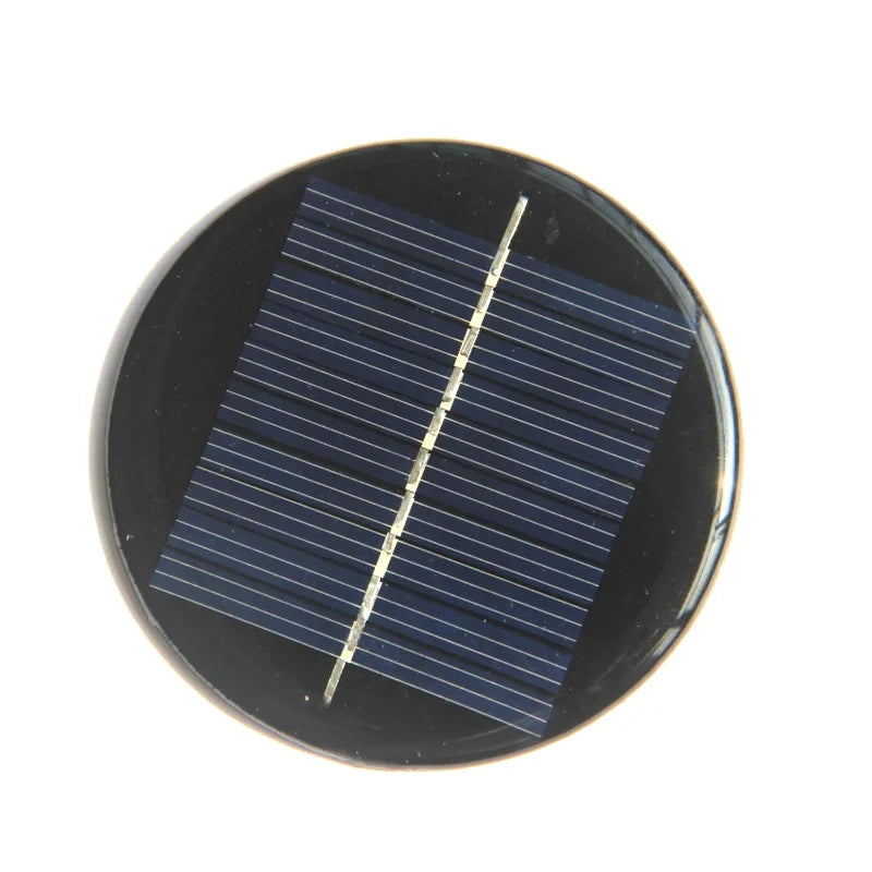 BUHESHUI 56MA 6V Diameter 60MM Round Solar Panel Polycrystalline Solar Charger for 3.7V Battery Light Epoxy