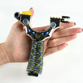 Super Hard Resin Slingshot with Laser-targeted Catapult for Outdoor Hunting Use Flat Leather Rubber Bands