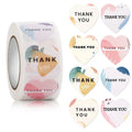 Custom UV Printer Waterproof Round/Heart Shape Paper Material Thank You Stickers Small Business Food Packaging Decorative Labels