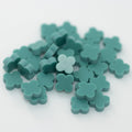 In Stock Wholesale Synthetic Turquoise Stones 6*6mm Four Leaf Clover Green Turquoise for Jewelry Making