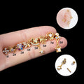 16G Colorful CZ Double Screw Cute Flower Surgical Steel Bar Cartilage Earrings Women Tragus Helix Piercing Jewelry