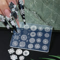 3D Sculpture Silicone Color Printing Nail Art Stamp Mold Christmas Snowflower DIY Stamping Pattern Plates Nail Stamper Plate