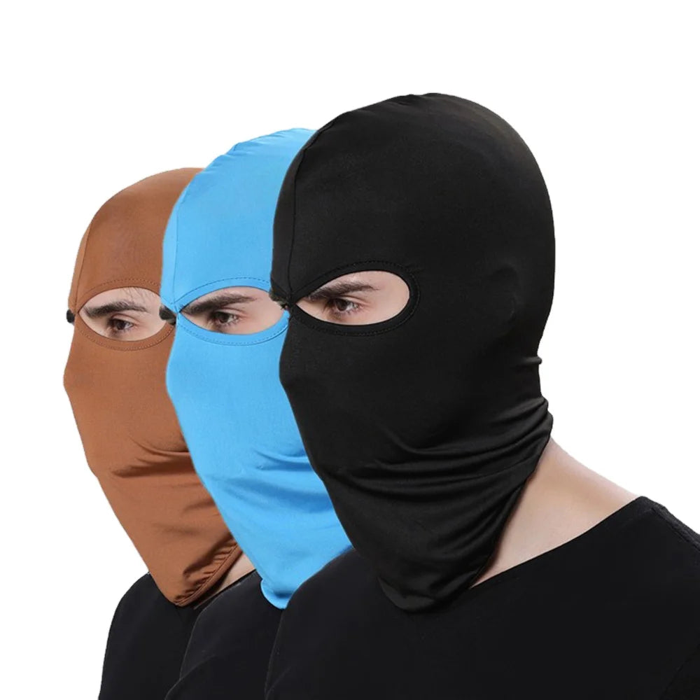 Wholesale Milk Silk Sports Hood Cycling Neck Face Cover Plain Wind Proof Head Caps 2 Holes Balaclava Hat