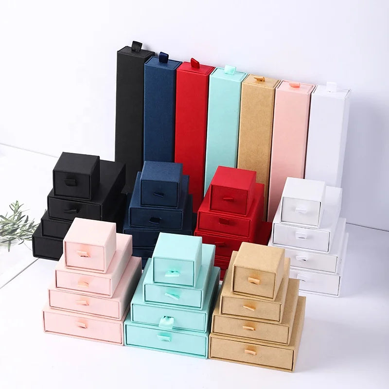 Wholesale Bracelet Necklace Jewelry Box with Logo Packaging Luxury Drawer Jewelry Organizer