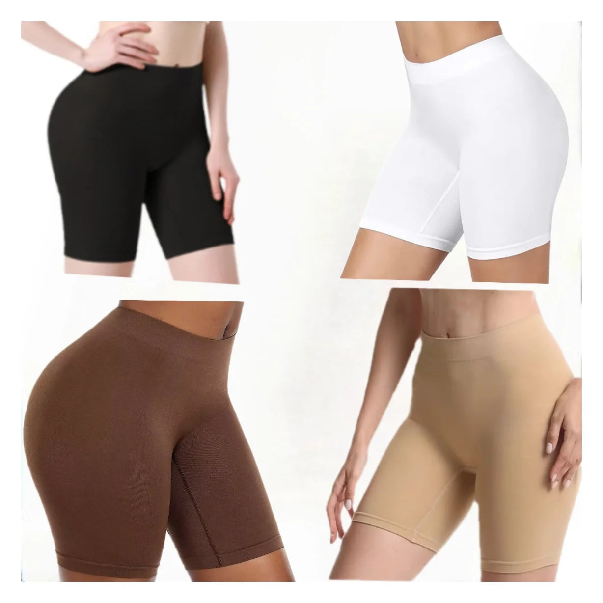 Anti Chafing Slip Yoga Biker Shorts Pants Tummy Control Hight-Waist Body Shaper Girdle Shorts for Women Under Dresses