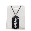 Heart Blade Bloodbath Gangster Razor Party Stainless Steel Blade Necklace Hip Hop Pendant Jewelry Heart Shaped Love Necklace