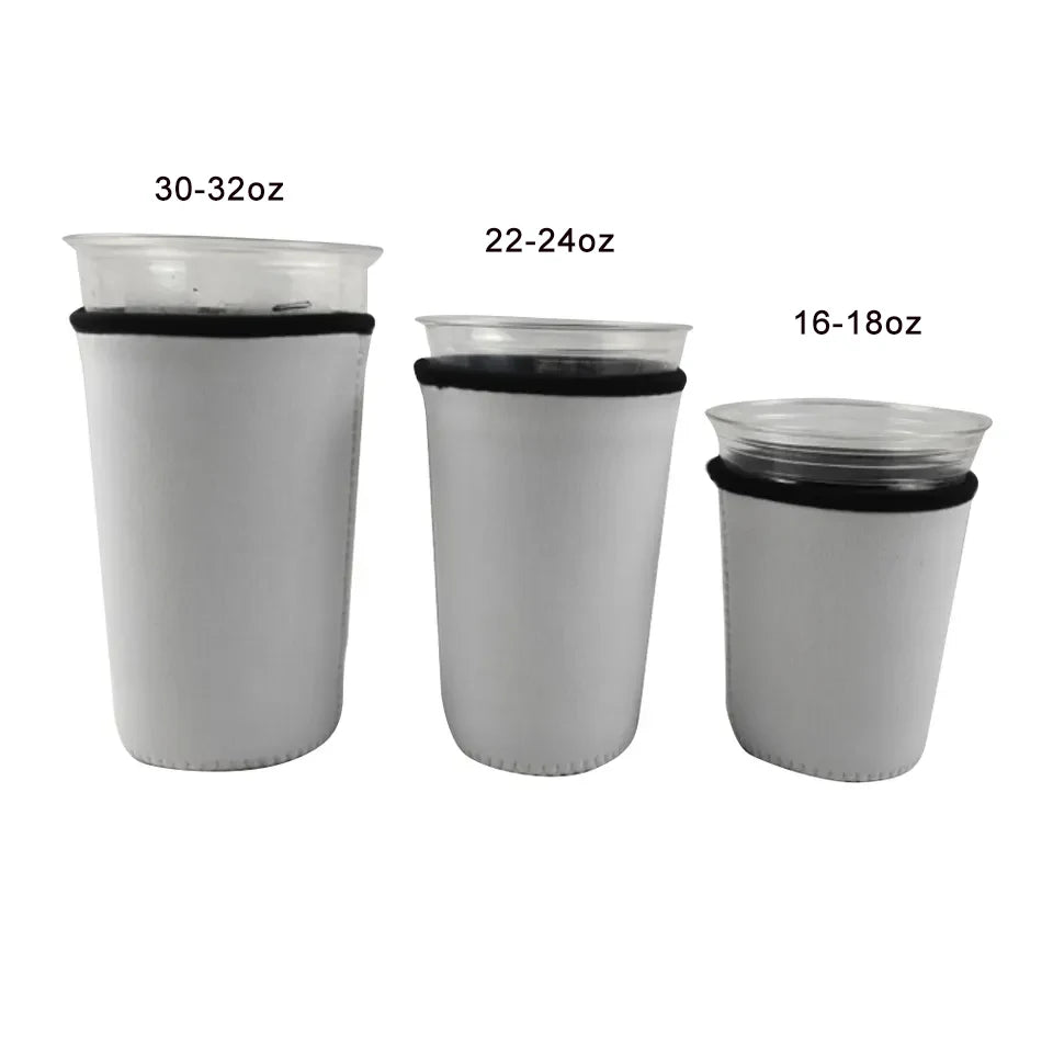 Sublimation Blanks Neoprene Insulated 16oz  20oz 30oz Iced Coffee Cup Sleeve