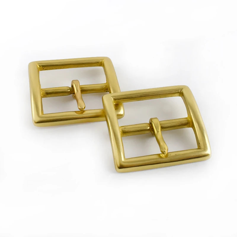 Meetee YK133 Men Belt Buckles Snap Solid Brass Alloy Pin Buckle for Belts Waistband Head Diy Jeans Accessories