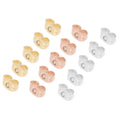 Wholesale Stainless Steel Silver Gold Rose Earring Locks Screw Back Earring Posts Findings for Make Jewelry