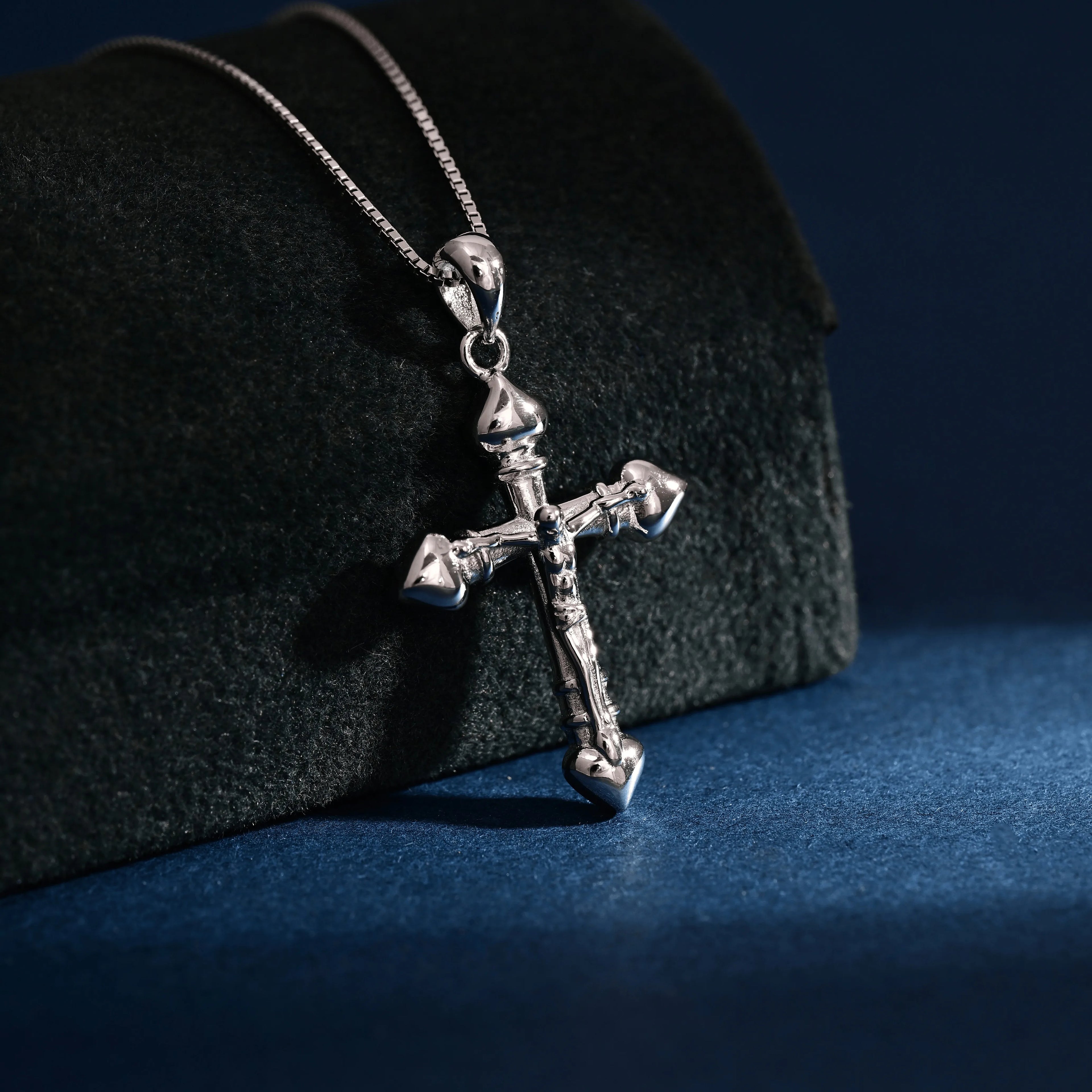 Wholesale Pendant Jewelry Rhodium Plated Plain Silver Cross God Retro Pendant 925 Sterling Silver Fine Jewelry Pendant