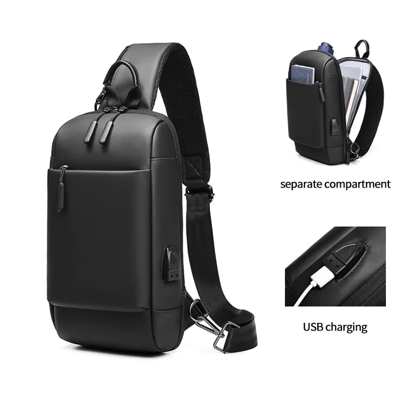 Factory Wholesale New Design Travel Shoulder Bag Korean Crossbody Custom Chest Men Sling Bag