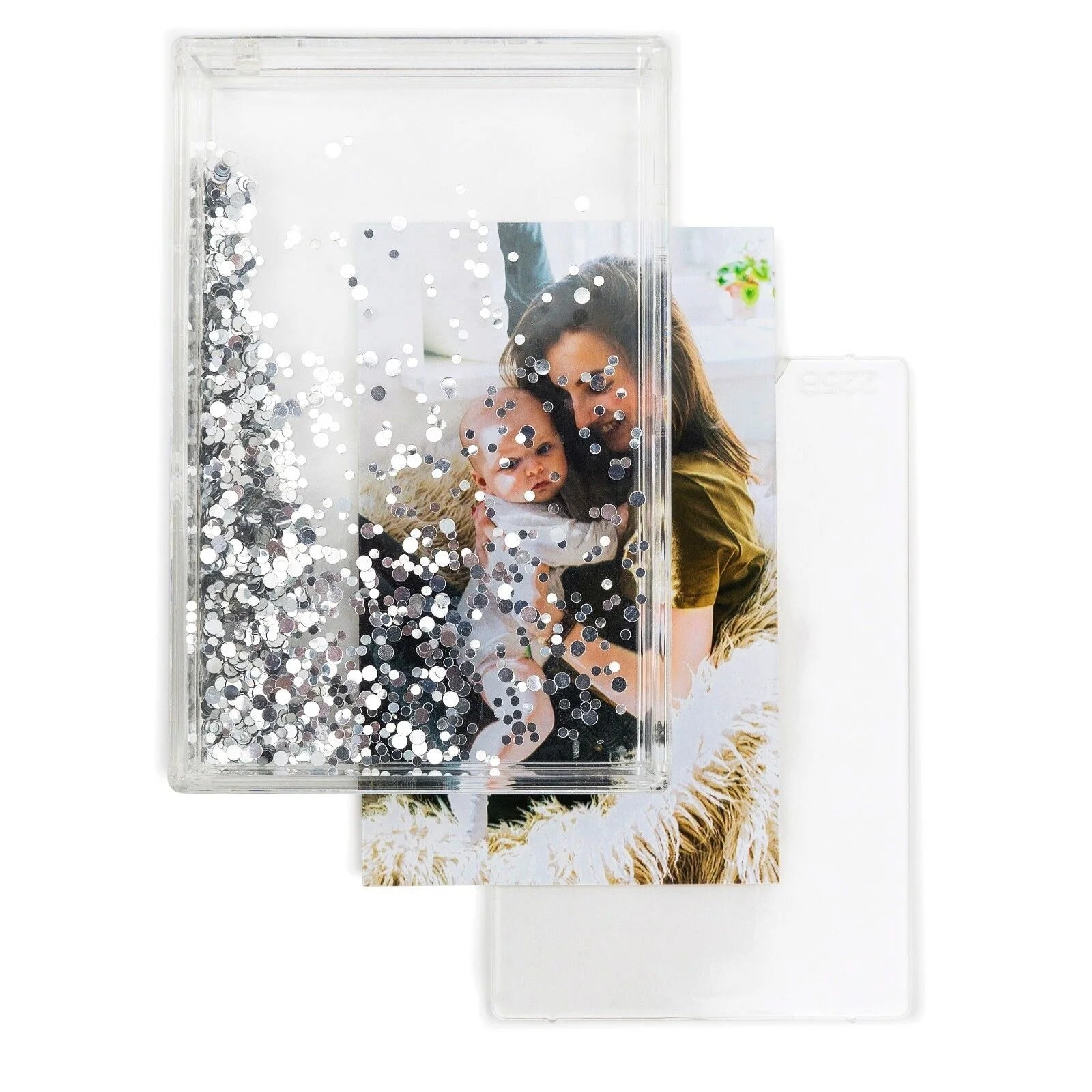 2*3 Inch Glitter Resin Acrylic Photo Frame Water Shake-It Sublimation Snow Quick Sand Gift Frame Home Decoration Plastic Frame