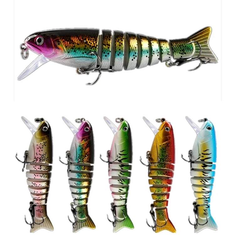 Top Right MJ011 17.3g 10.6cm Multi Jointed Hard Swimbait Sinking Bionic Hard Bait 8 Segmented Bass Fishing Lure