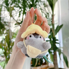 Japanese Mini Cute Penguin Plush Keychains Toys Outfit Kawaii Stuffed Animal Toys Penguin Doll Dressed Plush Penguin Keychain