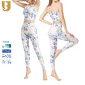 Casual Lightweight Athletic 2 Pieces Nylon Spandex Wear Elastic Pattern Printed Active Fitness Women Seamless Yoga Sets