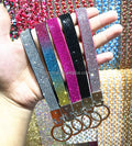 Wholesale Fashion Colored Metal Rhinestone Keychain Accessories Crystal Wristbands and Wristbands With Rhinestones