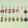 Wholesale Custom Mexican Food Keychain Stainless Steel Taco Keyring Cute Personalized PVC Keychains for Promotional Gifts