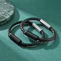 AS-002 Special Souvenir Jewelry Punk Bracelet for Women Men Cylinder Genuine Leather Bangle Bracelet Memorial Keepsake Gifts